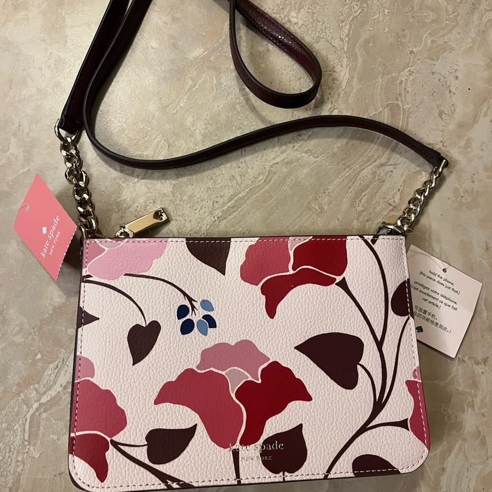 Brand new Kate Spade Floral Crossbody Bag - Pink and Red NWT